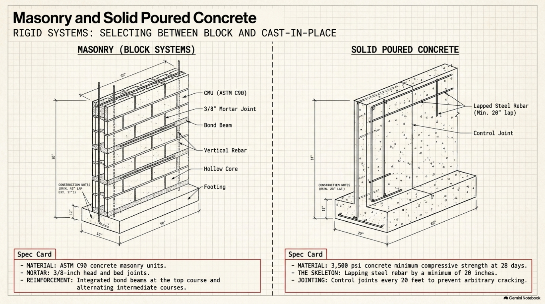 Wall types and applications